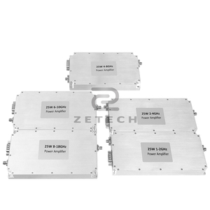 Nhà máy siêu rộng ban nhạc 25 Wát 4-8GHz liên tục sóng và xung khuếch đại công suất cho hệ thống Radar - Product Image 1