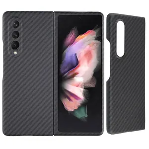 Carbon fiber Phone Case For Samsung galaxy fold 4 5g case luxury Mobile Phone Case Folding thin light cover In stock