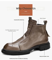 Dropshipping Echtleder Schnürschuhe mit Spitzer Spitze, Lässige Flache Knöchel-Chukka-Stiefel für Herren, Leichtgewichtig für Herbst und Winter