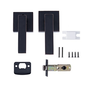 Nhiệm Vụ Nặng Nề Leverset Riêng Tư Đoạn Đòn Bẩy Xử Lý Matt Đen Kẽm Hợp Kim Đòn Bẩy Cửa Xử Lý Khóa Thiết Lập Màu Đen Cửa Xử Lý - Product Image 4