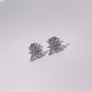 Pendientes de Estrella de Seis Puntas Chapados en Oro con Latón de Tianyu Gems - Estilo Clásico de Lujo con Incrustaciones de Circonita - Product Image 5
