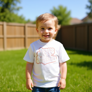Camiseta cristiana con la frase 'Jesus es mi superhéroe' para niñas, talla para niños pequeños - Product Image 3