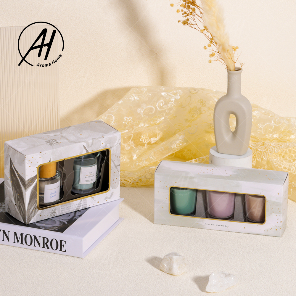 अरोमाथेरेपी पार्टी मिनी होम ग्लास जार सोया वैक्स सेंट कैंडल रंगीन गिफ्ट सेट 5.5OZ 3PCS 0