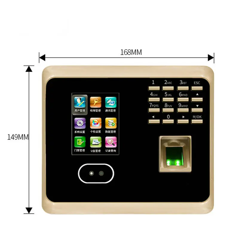 Terminal de reconocimiento Facial biométrico inalámbrico, reloj de tiempo de asistencia, WIFI, huella dactilar, para trabajadores