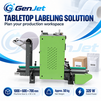 Machine d'étiquetage automatique à plat avec convoyeur et capteur à fibre optique pour étiquettes autocollantes sur cartons et sacs d'emballage