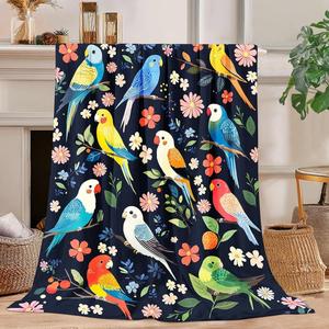 Floral Flannel Blanket <b>Throw</b> Blanket Nap Blanket Fade Resistant Lightweight <b>for</b> Bed Sofa <b>Couch</b> Custom Print Bulk Wholesale - Product Image 1