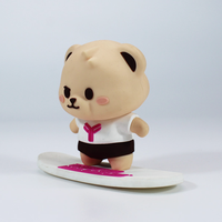 Figuras de Acción de Silicona con Temática de Animales de Dibujos Animados, Ecológicas, Personalizadas OEM, Mini Juguetes Decorativos Unisex en 3D con Color y Tamaño Personalizados