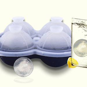 Moule à glaçons sphériques en silicone durable, démoulage facile, boîte à glaçons cubiques, boissons froides et glaces surgelées rapidement - Product Image 2