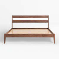 Modernes Design Kingsize-Bettgestell aus massivem Eichen- und Kiefernholz mit Schubladen, hochwertiges Schlafzimmermöbel für den Heimgebrauch.