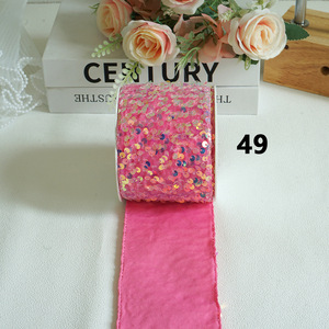 Cinta de Lentejuelas de 75 mm, Cinta de Terciopelo de una Cara de Color Sólido para Lazos para el Cabello, Manualidades, Embalaje de Regalos - Product Image 6