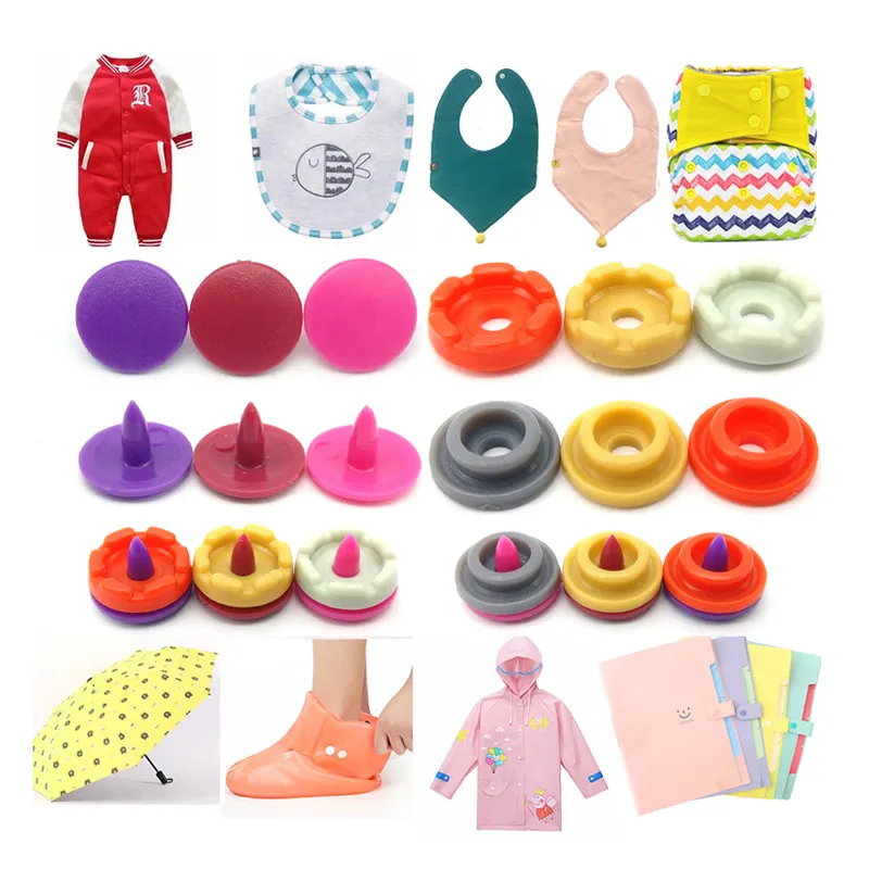 Round Shaped T3 T5 T8 Plastic Snap Button Pressure Fastener Buttons For Baby Clothes Garment Clips Sewing Buttons