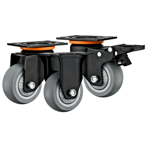 2.5 ''3 '4' 5 'Rodízios Industriais de Borracha/PU/TPR/PP Rodas Anti-Emaranhado Design para Carrinhos de Mão Máquinas - Product Image 6