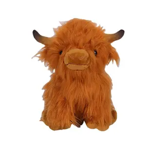 Горячая распродажа, шотландская горная корова, мягкие игрушки, креативная кукла-корова, плюшевая Заводская оптовая продажа