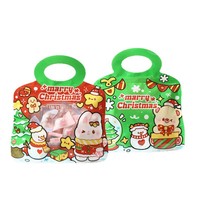 Sacs d'emballage de bonbons en plastique portables de haute qualité avec motif de Noël de dessin animé, autoportants, réutilisables, en PET premium, vente en gros