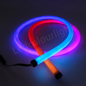 Neon Tube 3D DMX LED Strip Light 25mm Round Black Silicone IP65 Waterproof RGB Pixel Lighting - Product Image 2