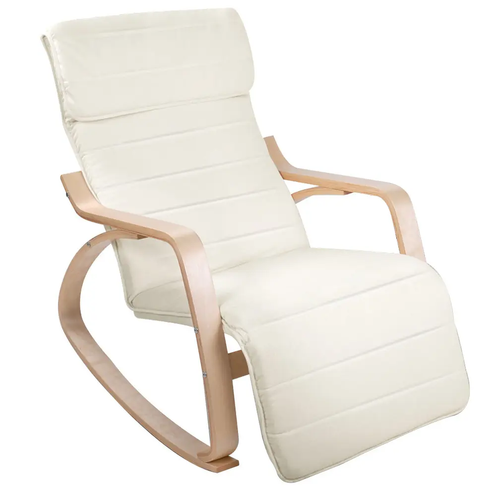 İskandinav ahşap sallanan hemşirelik salıncak sandalye eğlence ve relax oturma odası ve bahçe sandalyeleri