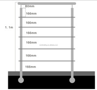 YL METAL BESTPREIS Modernes Edelstahl DIY Balkon-Geländer Metallstab-Rohrgeländer