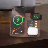 Productos Innovadores 2025, Base de Madera Maciza para Teléfono, Mesita de Noche, Carga Rápida de 15W, Soporte para Teléfono Celular, Regalos para Hombres