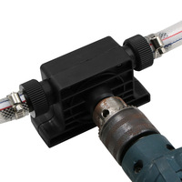 Mini Bomba de Agua Portátil de Alto Flujo Accionada por Taladro Eléctrico, Dos Conectores, Modelo HP-003, Rango de Temperatura 5-49, Hecho en China