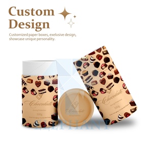 Custom High Quality Flat Open Circle-Shaped Paper Round Tube <b>Box</b> <b>Cardboard</b> Packaging <b>for</b> Cookie Cake Candy Chocolate Packaging - Product Image 4