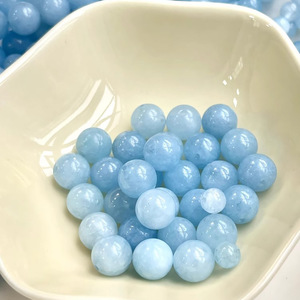 Perles de pierre en gros 6/8/10mm perles rondes de couleur bleu mer pour la fabrication de bijoux à bricoler soi-même - Product Image 5