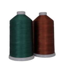 Fil à coudre en polyester 100% 420D/3, haute ténacité, teinté, couleur personnalisée, OEM