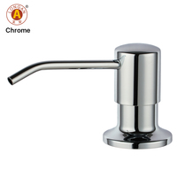 Distributeur de savon liquide pour vaisselle en chrome de 500 ml, pompe à savon pour évier, distributeur de savon pour la vaisselle et les mains pour évier de cuisine