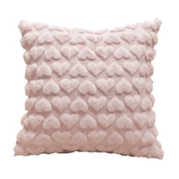 Cœur géométrique minimaliste moderne et housse de coussin carrée à motifs floraux coussin en peluche pour la maison salon canapé utilisation