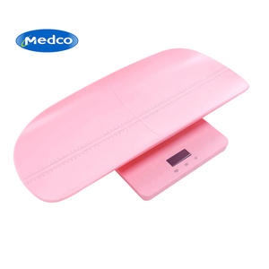 เครื่องชั่งน้ำหนักเด็กพร้อมถาด วัดน้ำหนักดิจิตอล วัดส่วนสูง สีชมพู สีขาว สีฟ้า ใช้พลังงานจากแบตเตอรี่ แท่นพับได้สำหรับทารก - Product Image 5