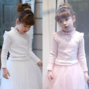 Vêtements de mode en gros, sweat-shirts pour enfants en dentelle à volants - Product Image 4