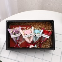 Aksesoris Souvenir D412 Bunga Baby's Breath Mawar Gypsophila Buket Kecil Abadi Diawetkan Kering Buatan Tangan