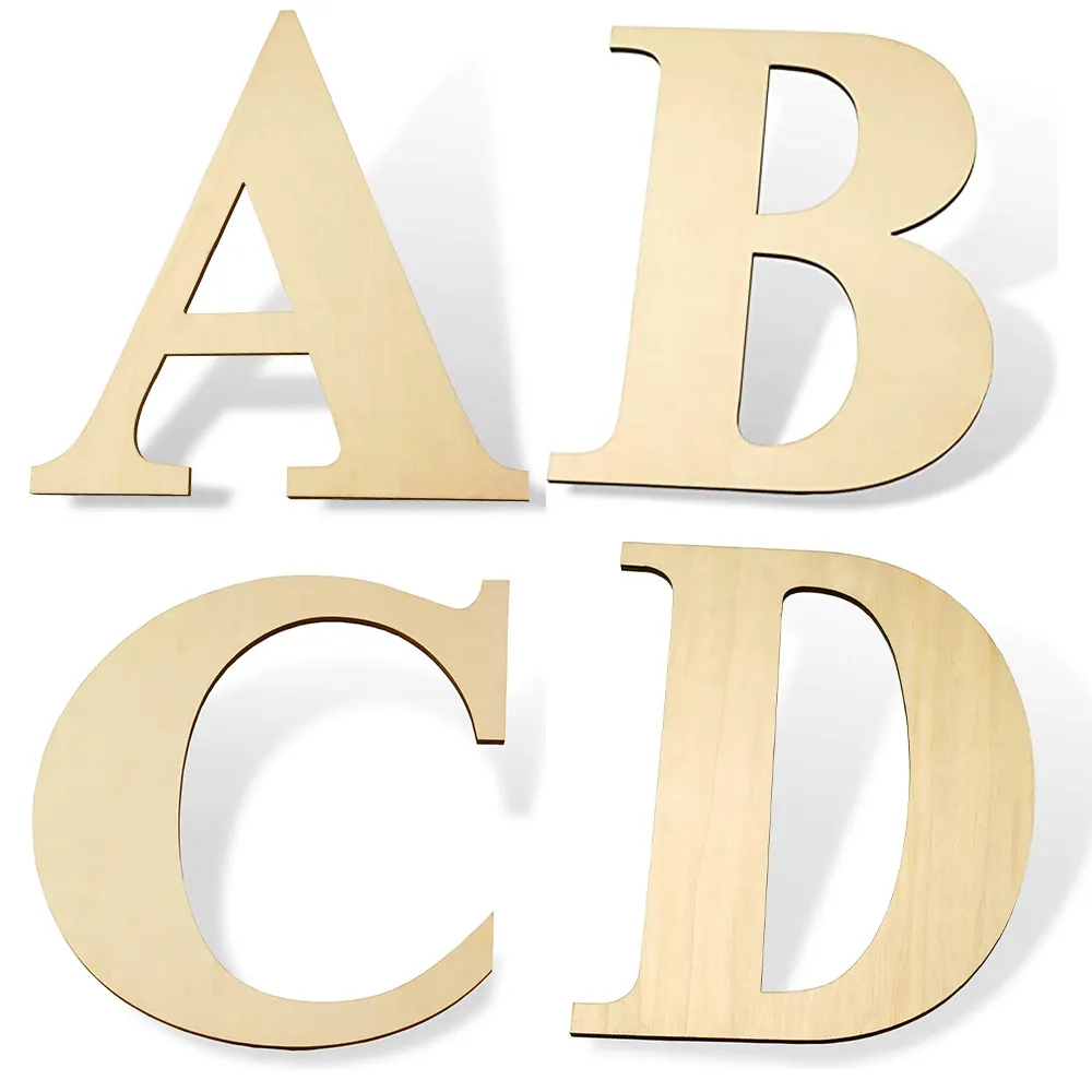 Numeri in legno personalizzati tagliati al Laser festa di compleanno grandi lettere in legno lettere in legno per artigianato lettere fai da te