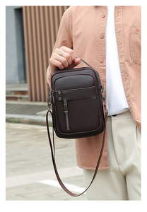 Bolso bandolera impermeable OEM para hombre, de piel sintética, moderno, tipo mensajero. - Product Image 5