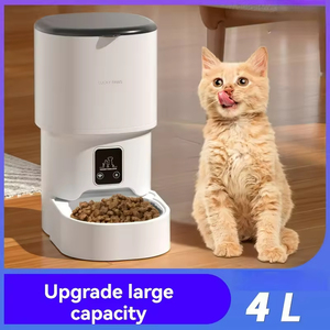 Distributeur automatique intelligent pour animaux de compagnie, dosage précis, surveillance à distance, rechargeable, étanche, matériau ABS, écran LCD, fini les blocages de nourriture pour chats - Product Image 3