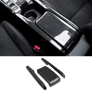 Cubierta de Fibra de Carbono para Reposabrazos de Honda Civic 10ª Generación, Panel Decorativo Negro Brillante para la Caja de Almacenamiento Central 16-21 - Product Image 3