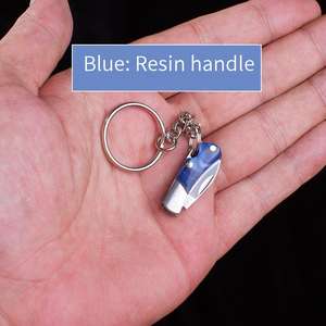 Mini couteau de poche, couteau miniature, porte-clés, couteau EDC avec manche en acier inoxydable et en résine - Product Image 6
