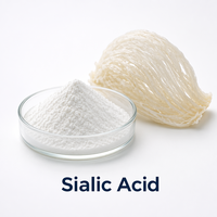 Poudre d'acide N-acétylneuraminique 98% CAS 131-48-6 Acide sialique pour l'alimentation et les cosmétiques, dérivé de la fermentation