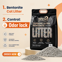Litière pour chat en bentonite blanche biodégradable, jetable aux toilettes, super agglomérante, sable naturel au sodium pour chats