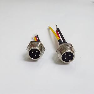 Conector de Cable Impermeable Personalizado para Aviación GX12 GX16 GX19 GX20 GX30 de 2 3 4 5 6 7 8 9 10 11 12 13 14 Pines, Macho y Hembra, para Montaje en Panel - Product Image 1