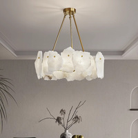 Lustre LED moderne et simple tout en cuivre pour salon, salle à manger, éclairage de villa et décoration de la maison