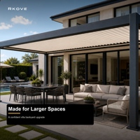 Pergola Motorizzata Intelligente RKOVE Serie C RK-C3 in Alluminio per Grandi Ville e Spazi Esterni