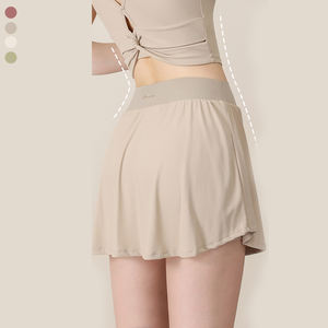 กระโปรงเทนนิสมีกระเป๋าด้านในกางเกงขาสั้นระบายอากาศแห้งเร็วสำหรับผู้หญิงกระโปรงเทนนิสเล่นกอล์ฟเซ็กซี่วิ่งเล่นกีฬา - Product Image 1