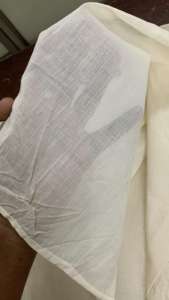 Tissu voile gris clair de qualité supérieure 92x80 léger, largeur 46 | Tissu en coton gris non traité pour vêtements - Product Image 2