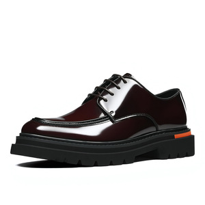 Chaussures Richelieu pour hommes en cuir véritable de haute qualité, style décontracté et habillé, à lacets, bout fermé, antidérapantes, semelle en caoutchouc, modèle Evergreen 2025 - Product Image 5
