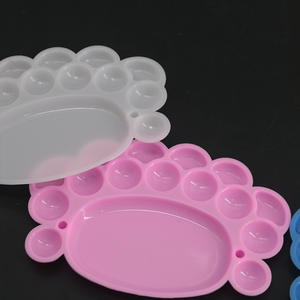 Venta al por mayor paleta de pintura de plástico de 15 pies pequeños agujeros Placa de mezcla de colores suministros de arte para pintura al óleo - Product Image 4