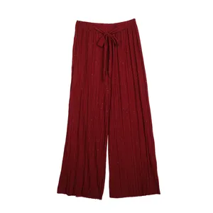 Großhandel Hochwertige einfarbige Leinen Baumwolle Textil dünne atmungsaktive Hosen Sommer Modal Hosen