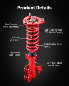 Amortiguadores GO Racing Compatibles con Scion <span class=keywords><strong>TC</strong></span> 2011-2016 AGT20 para Toyota Zelas 2011-2016, Kit de Reducción de Altura Ajustable - Product Image 6