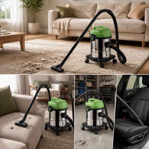 Aspiradora en Seco y Húmedo K-D/W de 12L/15L con Función de Soplado, Motor Eléctrico de 1300W, Herramienta Eléctrica con Gran Potencia de Succión, Ligera y Portátil - Product Image 2