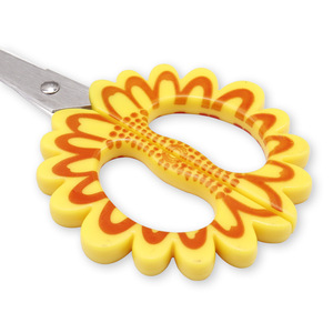 Sunflower Art Scissors Yellow Straight Head 2Cr13 Stainless Steel For Children Diy Craft Home Use - Product Image 3