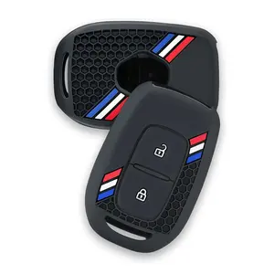 Coque de clé de voiture en silicone à 2 boutons pour <span class=keywords><strong>Renault</strong></span> Kwid Traffic Symbol Dacia Sandero Logan Duster 2016 <span class=keywords><strong>2017</strong></span> 2018 - Product Image 5